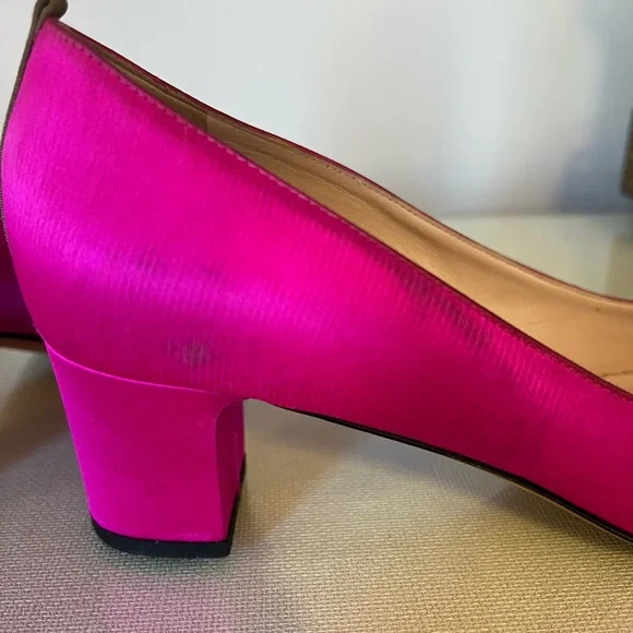 SJP Hot Pink Satin Heels in size 40 - Picture 7 of 9